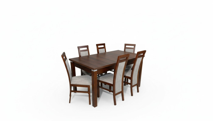 Komplett Set Esstisch + 6 Stühle Esszimmer Set Holz Ess Gruppe Tische Tisch 7tlg