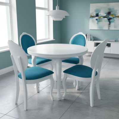 Esstisch + 4 Stühle Esszimmer Set Essgruppe Klassischer Tisch 5tlg Set Stuhl neu