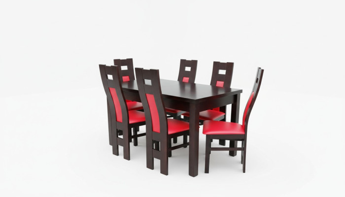 Komplett Set Esstisch + 6 Stühle Esszimmer Set HolzTische Ess Gruppe Tisch 7tlg