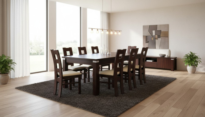 Esstisch Tisch + 10x Stühle Gruppe Esszimmer Wohnzimmer Garnitur 11tlg Set Möbel
