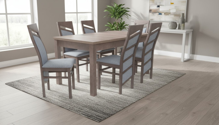 Set Esstisch 6x Stühle Lehn Stuhl Garnitur Tische Esszimmer Gruppe 7tlg. Holz