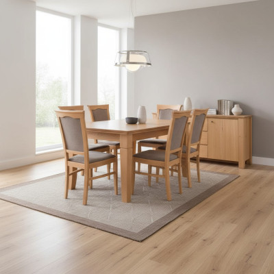 Komplett Set Esstisch 4 Stühle Esszimmer Set Ess Gruppe Holz Tisch Tische 5tlg