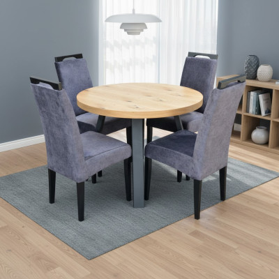 Esstisch 4 x Stühle Esszimmer Set Essgruppe Moderne Stuhle Tisch Tische 5tlg.