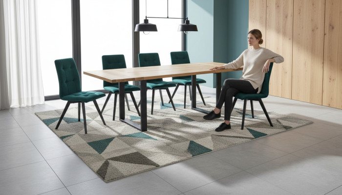 Esszimmer Design Möbel Stuhlgruppe Tisch + 6 Lehn Stühle 7 tlg. Set Garnitur Neu