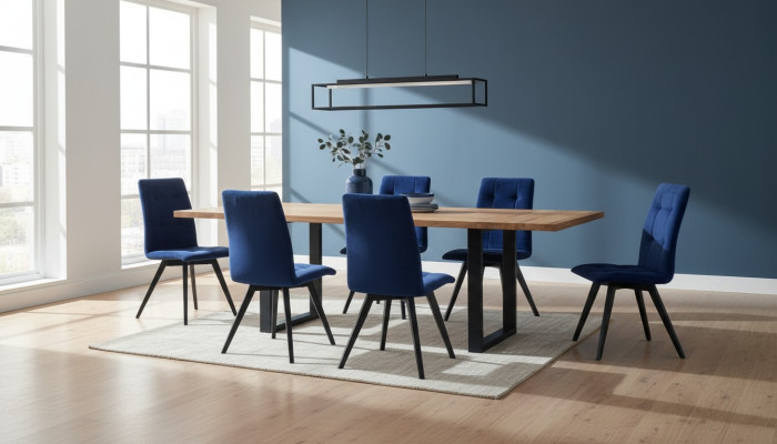 Garnitur Komplett Set Esstisch 6 Stühle Esszimmer Gruppe Holz Tisch Tische 7tlg