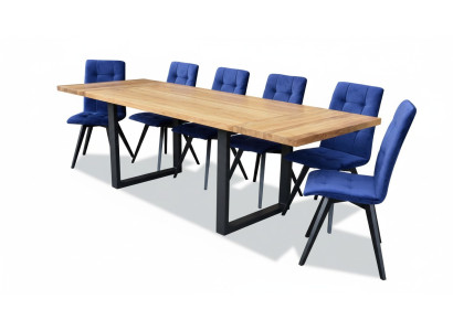 Klassischer Garnitur Esstisch Tisch Holz Esszimmer 6x Stuhl Set Stühle 7 tlg.Set