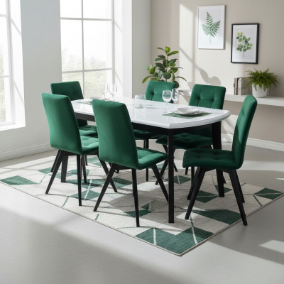 Esstisch 6 Stühle Esszimmer Set Essgruppe Klassischer Tisch Tische Garnitur neu