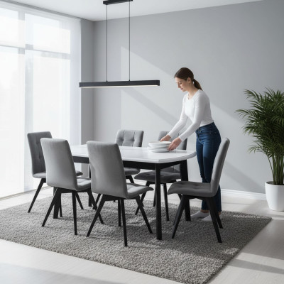 Esszimmer Garnitur Set Klassische Tisch 6x Stühle Luxus Tische 7tlg Komplett Neu