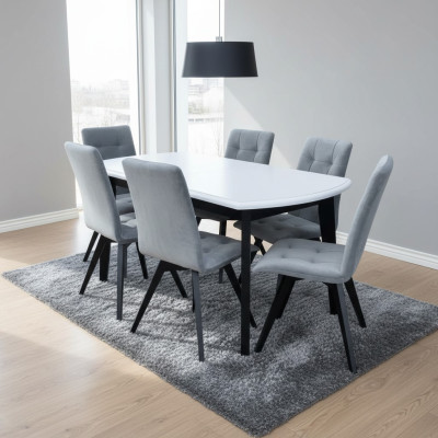 Esszimmer Garnitur Set Klassische Tisch 6x Stühle Luxus Tische 7tlg Komplett Neu