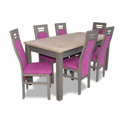 Esstisch Tisch Holz Esszimmer Garnitur 6x Stuhl Set Stühle Moderne Möbel Gruppen