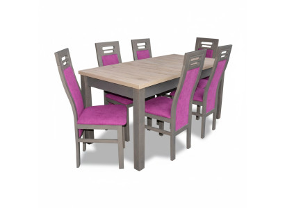 Esstisch Tisch Holz Esszimmer Garnitur 6x Stuhl Set Stühle Moderne Möbel Gruppen