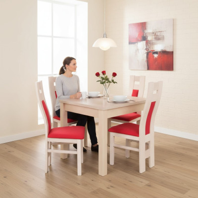 Design Esszimmer Set Garnitur 5tlg Holz Möbel Kommode 4x Stuhl Tisch Gruppen Neu