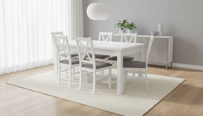 Esstisch 6 Stühle Stuhl Esszimmer Garnitur Lehnstühle Tische Tisch S18-L 7tlg.