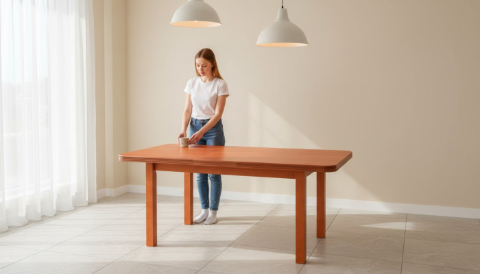 Ess Tisch Zimmer Tische Wohn Zimmer Holz Designer 90x160/200cm Küchentische Neu