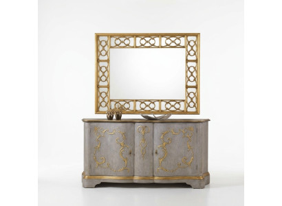 Klassischer Designer Spiegel Wandspiegel Barock Rokoko 150x114cm Holz Rahmen