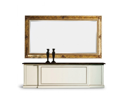 Klassischer Design Spiegel Wandspiegel Retro Barock Rokoko Goldene Holz Rahmen