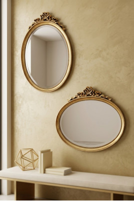 Klassischer Designer Spiegel Großer Wandspiegel Retro Barock Rokoko Gold SP7630