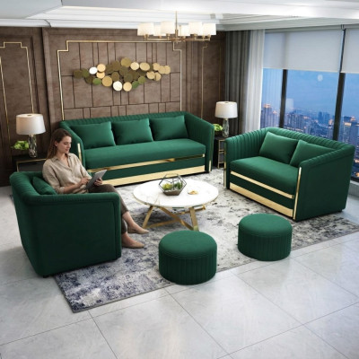 Sofagarnitur Textil Couch Garnituren Design Modern Sofa 3+1 Sitzer Sofas