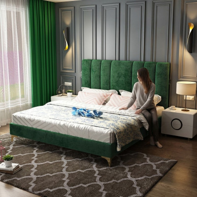 Bett Polster Design Luxus Doppel Hotel Deko Betten Ehe Schlaf Zimmer Leder