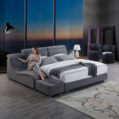 Designer Bett Textil Hotel Betten Doppel Schlafzimmer Luxus 180x200 Bettgestell