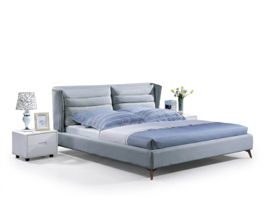Holz Design Bett. Doppel Luxus Ehe Modernes Hotel Gestell Schlaf Zimmer