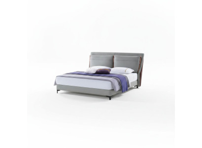 Holzbett Bett Doppelbett Luxus Möbel Schlafzimmer Hotel 180x200cm Betten Leder