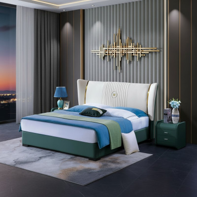 Holz Design Bett Luxus Doppel Ehe Hotel Modernes Gestell Schlaf Zimmer