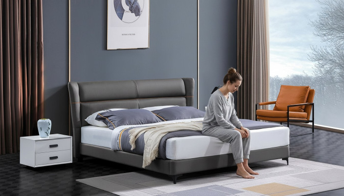 Luxus Bett Lederbett Polsterbett Bettkasten Doppel Schlafzimmer Ehebett Betten