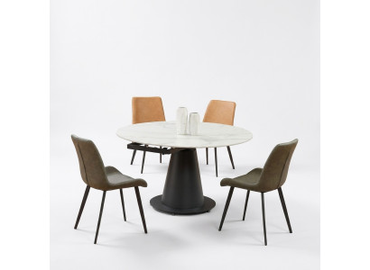 Esszimmer Design Möbel Stuhlgruppe Tisch 4 Lehn Stühle Set Garnitur Neu