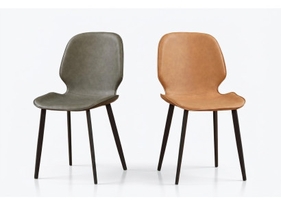 Sessel Stuhl 1x Esszimmer Lounge Sitz Polsterstuhl Deko Kunstleder Fernseh