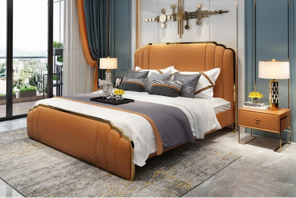 Bett Polster Design Luxus Hotel Doppel Betten Ehe Schlaf Zimmer 180x200cm