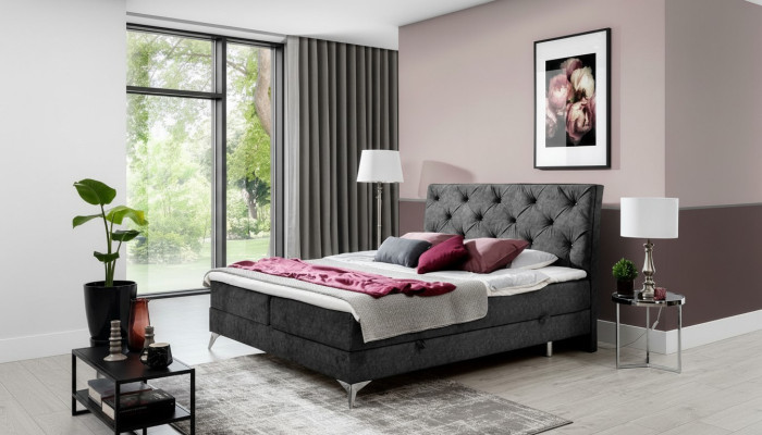 Bett Textil Polster Doppel Design Barock Modern Stil Chesterfield Betten Hotel