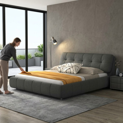 Design Polster Bett Betten Leder Doppel Hotel Ehe Schlafzimmer Boxspring Box Neu
