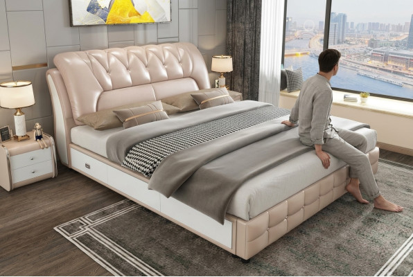 Designer Bett Polster Design Luxus Doppel Hotel Betten 180x200cm