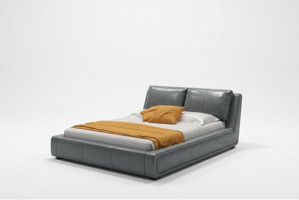Designer Bett Luxus Doppel Leder Hotel Metall Betten Doppel Schlaf Zimmer Neu