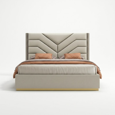 Bett Polster Design Luxus Holz Doppelbetten Ehe Schlafzimmer Leder Hotel Möbel