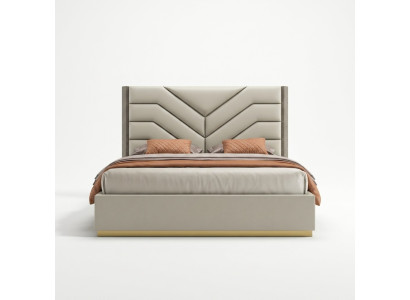 Bett Polster Design Luxus Holz Doppelbetten Ehe Schlafzimmer Leder Hotel Möbel