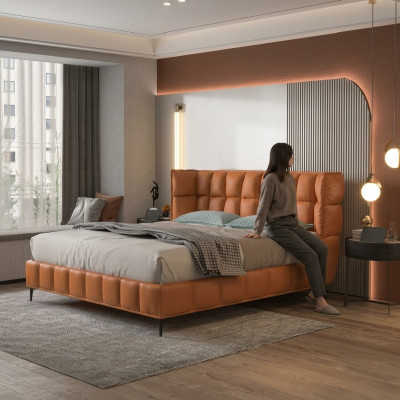 Bett Polster Design Luxus Hotel Betten Ehe 180x200cm Leder Doppel