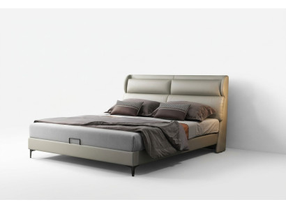 Hochwertiges Luxus Doppel Bett Betten Polster Design Ehe Hotel Leder Textil Neu