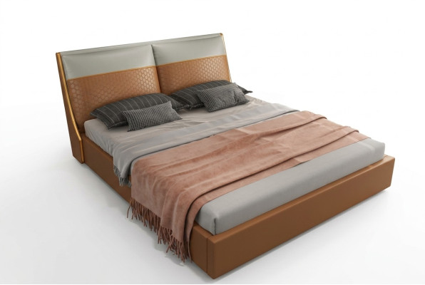 Designer Bett Schlafzimmer Betten Textil Leder Hotel Luxus Polster Samt Stoff