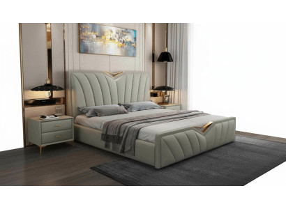 Designer Bett Schlafzimmer Betten Leder Hotel Luxus Polster Italienische Möbel