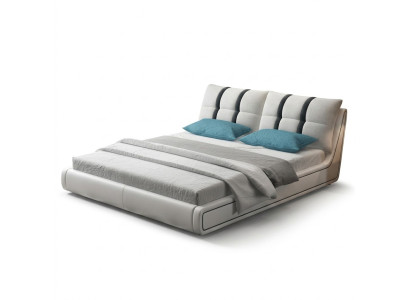 Designer Bett Schlafzimmer Betten Einrichtung Hotel Luxus Polster Leder Möbel