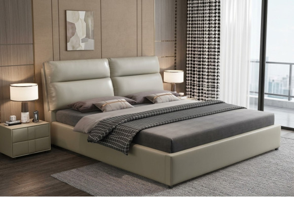 Design Bett Schlafzimmer Textil Leder Polster Moderne Betten 180x200cm