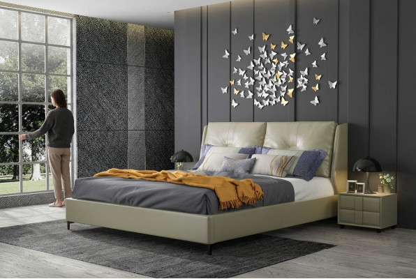 Bett Polster Design Luxus Doppel Hotel Betten Zimmer Schlaf 180x200cm