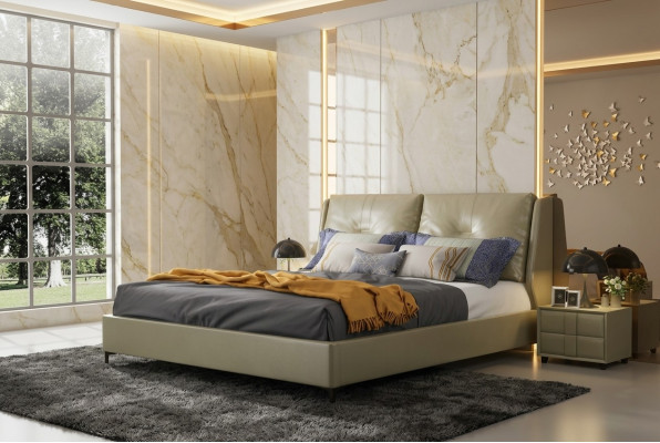 Bett Polster Design Luxus Doppel Hotel Betten Zimmer Schlaf 180x200cm