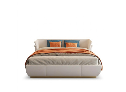 Designer Bett Doppel Betten Modernes Hotel Leder Doppelbett 180x200cm