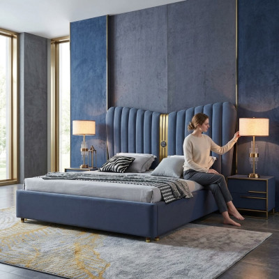 Bett Polster Design Luxus Hotel Betten 150/180cm Schlaf Zimmer Doppel