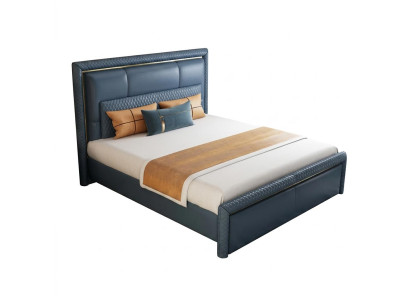 Design Bett Schlafzimmer Doppelbett Betten Hotel Luxus Polster Leder