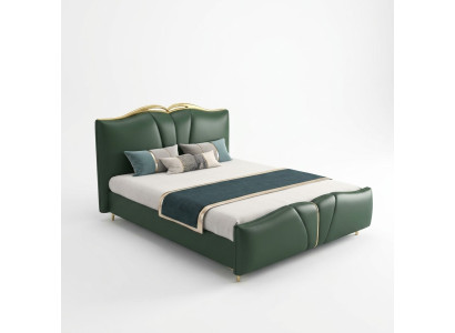 Designer Bett Schlafzimmer Betten Textil Leder Hotel Luxus Polster