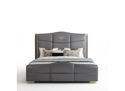 Design Doppelbett Lederbett Betten Bett Leder Polster Ehe 180x200cm